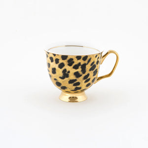 Fine China Tea Cup Extra Large - Leopard Print