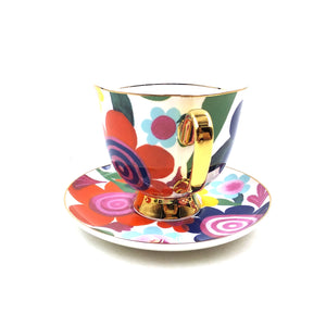 Fine China Tea Cup Extra Large - Flourish