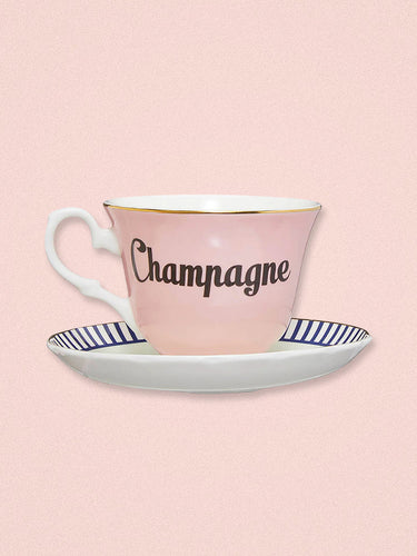 Pastel Fine China Tea Cup - Champagne